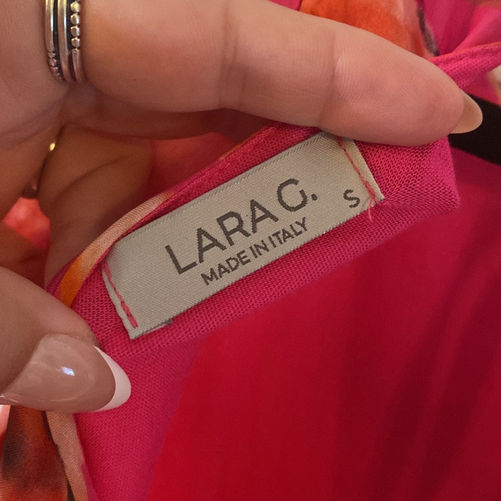 Lara G silk blend floral ruffle maxi dress MADE IN ITALY - Picture 8 of 11